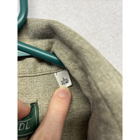 Luis Steindl Mens Green Embroidered Long Sleeve Cotton Shirt Large Europe Made - Picture 3 of 6